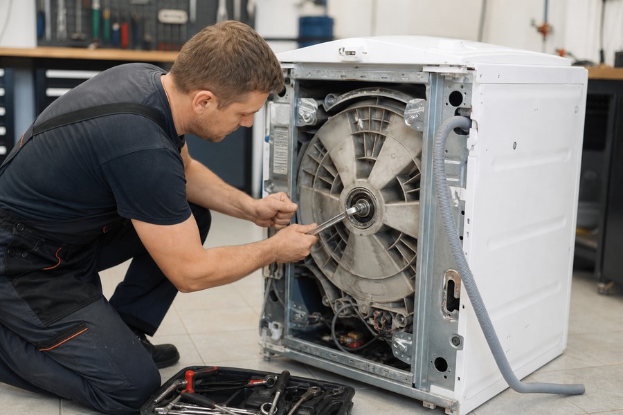 İzmir Çamaşır Makinesi Servisi - Cihaz içi temizlik ve bakım adımı